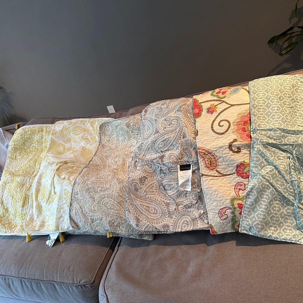 Set of 4 pillow shams. Zara, Rachel Zoe, Max Studio, etc.